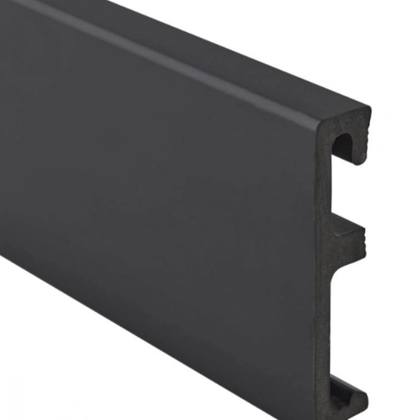 Плинтус напольный из ПВХ Salag ALPHA 100 AP11F3 Black 2,4м