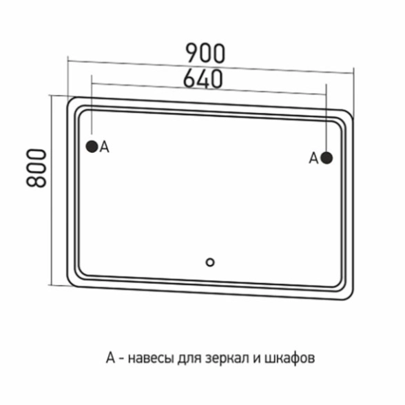 Зеркало MIXLINE Виктория 900х800 сенс.выкл.светодиод.подсв.-image-2