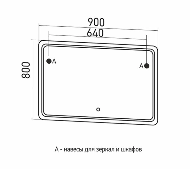 Зеркало MIXLINE Виктория 900х800 сенс.выкл.светодиод.подсв.-image-2