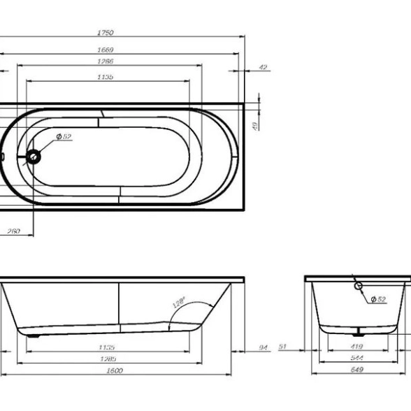 Ванна акрил 175x75 AM.PM X-Joy W94A-175-075W-A-image-3