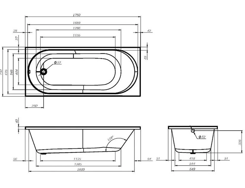 Ванна акрил 175x75 AM.PM X-Joy W94A-175-075W-A-image-3