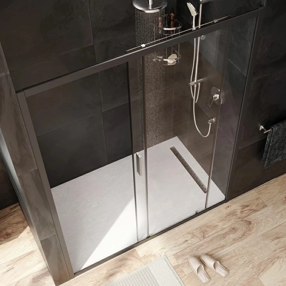 Дверь душ. AM.PM Gem Solo 150*195 W90G-150-1-195BT мат.черн-image-1