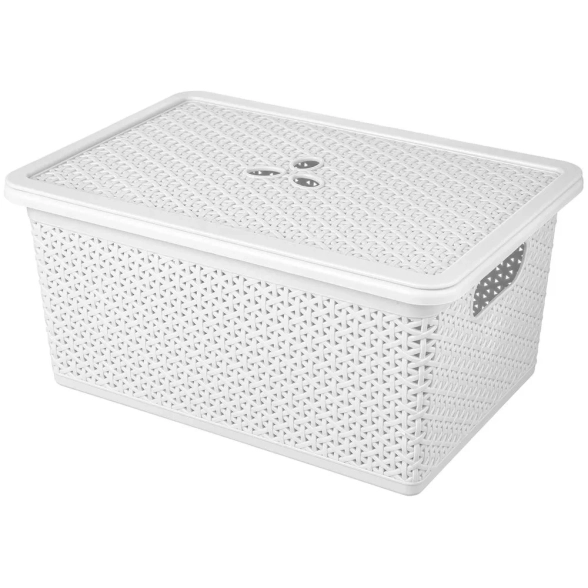 Корзина универс. Wenge 20л 430*300*205мм с крышкой светло-серый