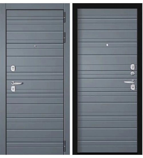 Дверь мет.Ива ФЛ12 бакир,софт графит муар черн. 870прав