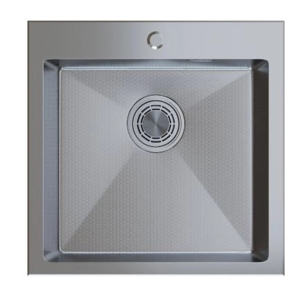 Мойка наст.монтаж Mixline Pro 50*50 c фаской сатин НАНО декор