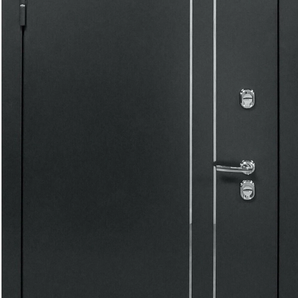 Дверь мет.Термо Палермо Букле темный ДН 16/МДФ Бел.мат.960л