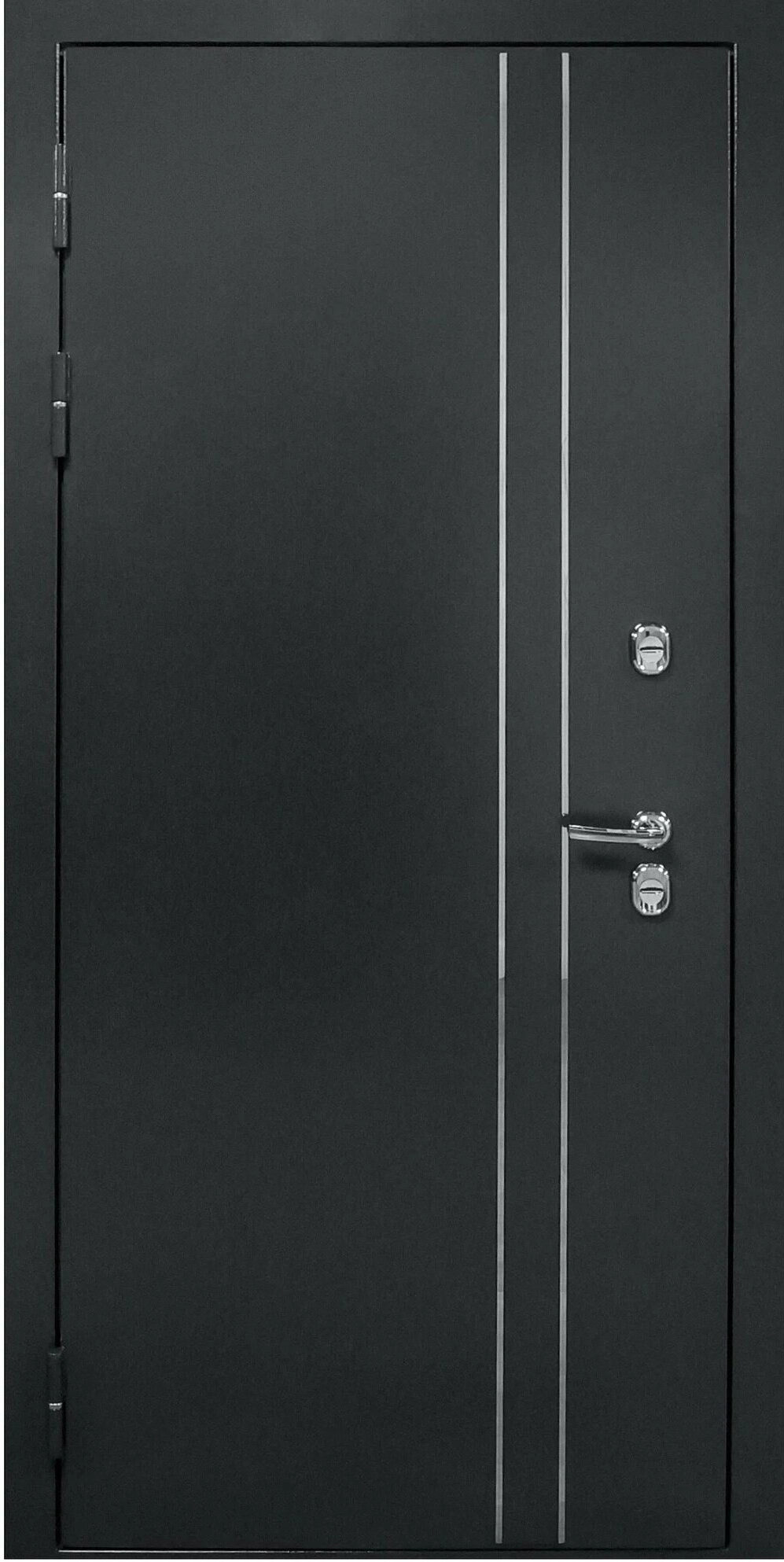 Дверь мет.Термо Палермо Букле темный ДН 16/МДФ Бел.мат.960л