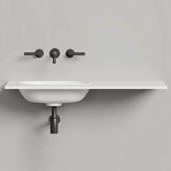 Раковина подвесн. S-Stone ONDA EDGE OVAL матовая-image-1