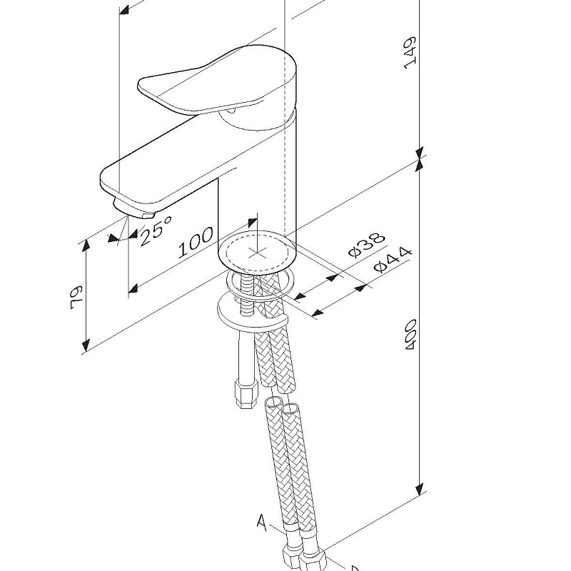 Смеситель д/у Am.Pm X-Joy F85A02122 черный заказ-image-6