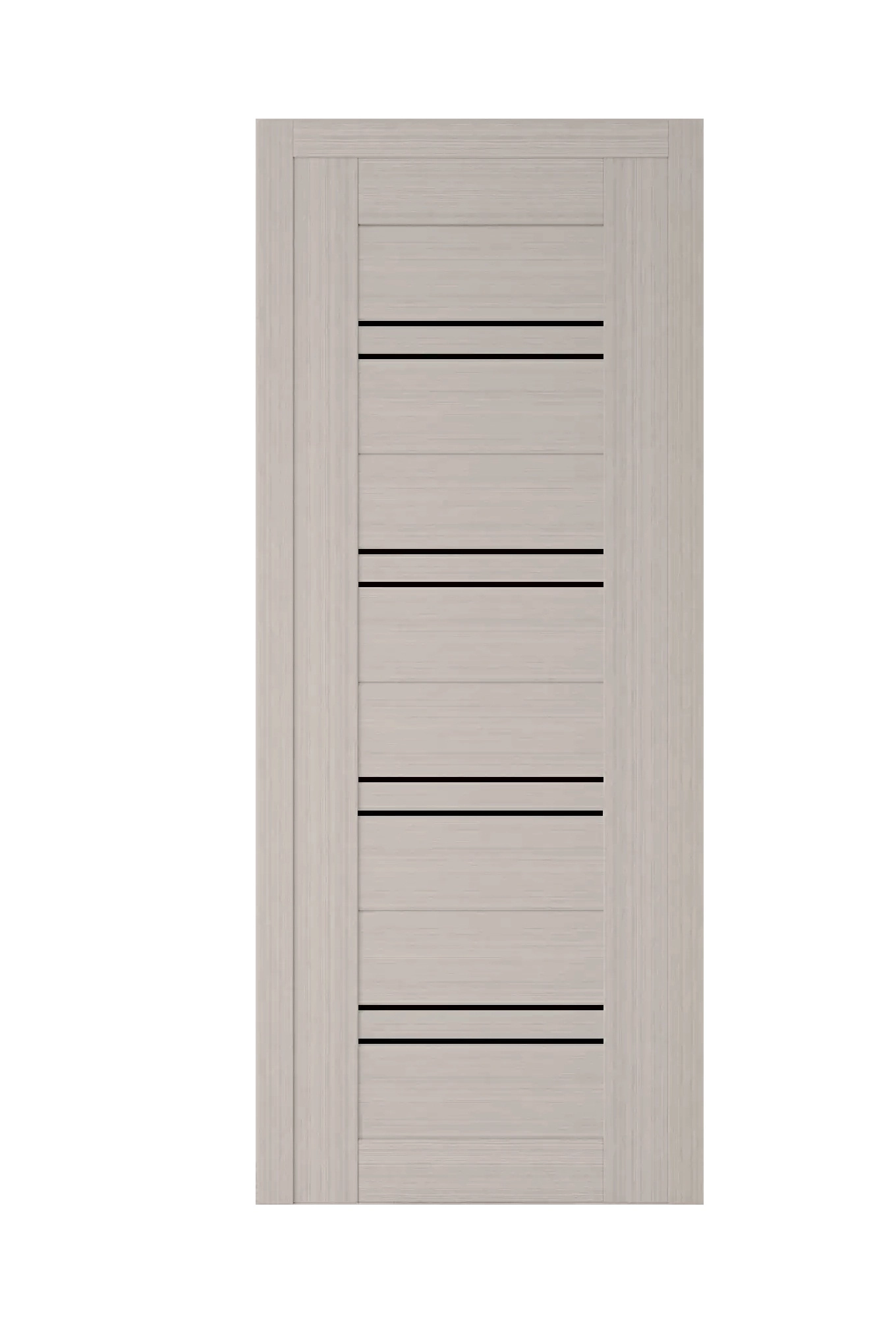 Дверь LX-2 800*2000 эшвайт черное стекло