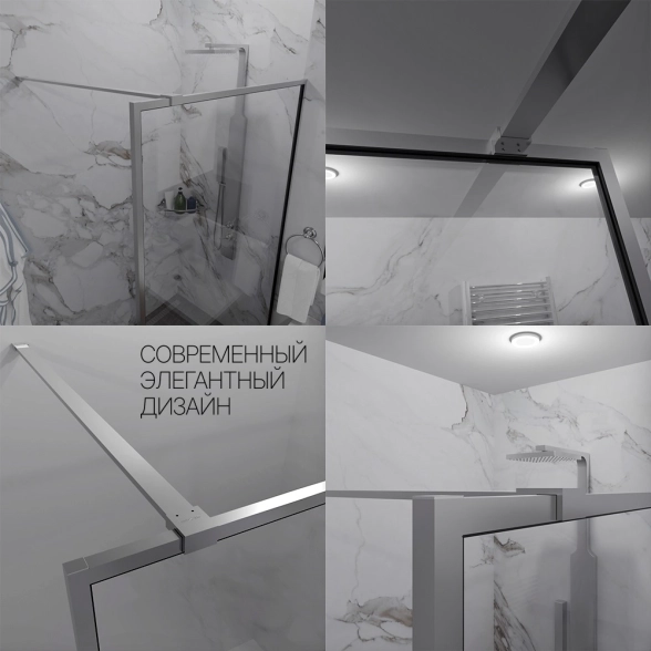 Душ перегородка SHOWER GLASS 100*200 SHGLGK-24-10-CLN-CH-image-0