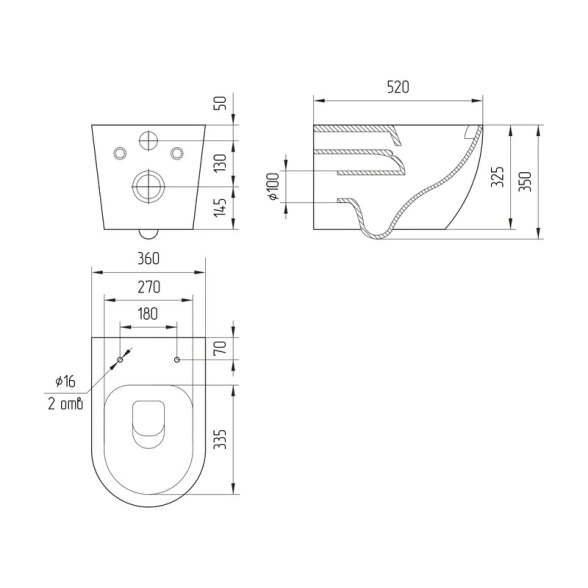 Унитаз подвес. Brasco Vortex DPL EO slim-image-1