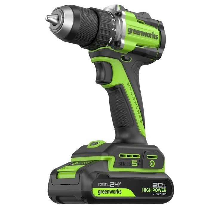 Дрель аккумуляторная бесщёточная GreenWorks DD560 24В 4Ач 60Нм 13 мм 1 аккумулятор+зарядное устройство