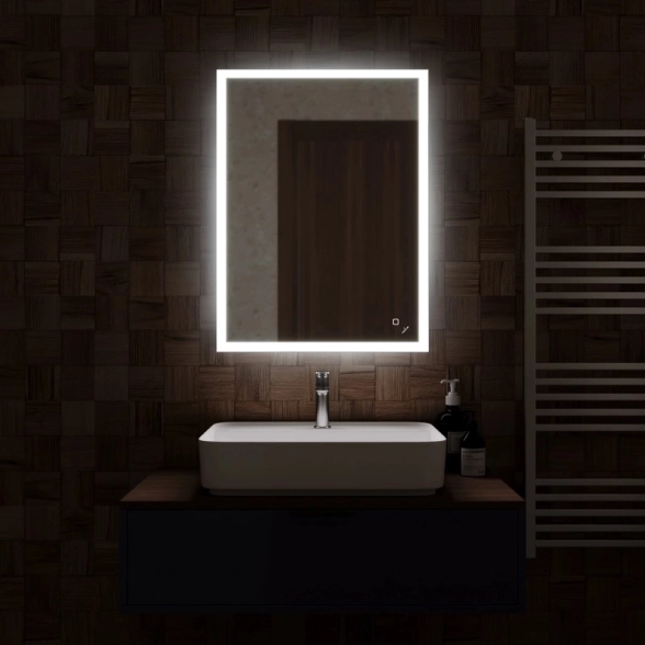 Зеркало MIXLINE Норма ЭКОНОМ 600*800 сенсор,универс.крепеж-image-0