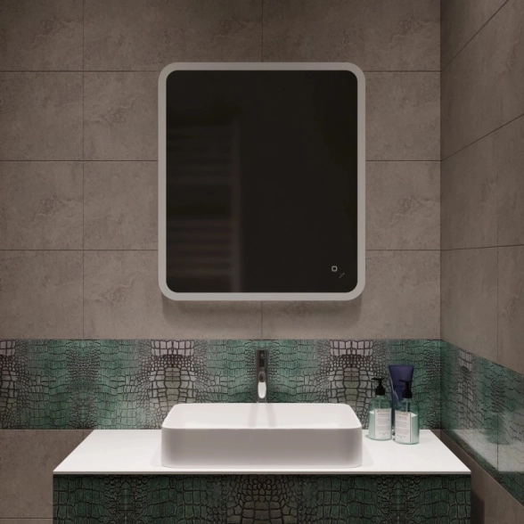 Зеркало MIXLINE Колорит ЭКОНОМ 700*800 сенсор,универс.крепеж-image-2