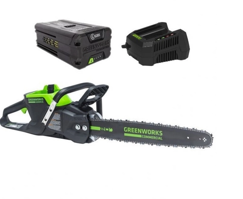 Пила цепная акк. бесщёт. GreenWorks GD82CS51К5 82В 5Ач 20" 3/8"-1,3мм 1АКБ+ЗУ