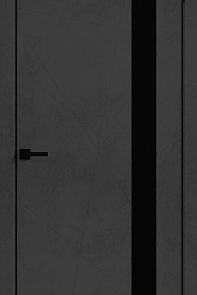 Дверь Паутинка плюс 70*200 бетон темн.стек.лакобель черн.AЛ