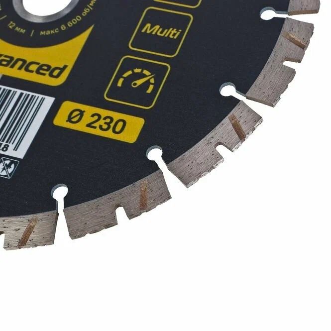Диск алмазный Hanskonner H9021-230-22TS 230х22,23x2,6x12мм сегментный бетон/тротуарная плитка-image-1