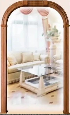 Арка Орфей бетон светлый 900x450x2000мм