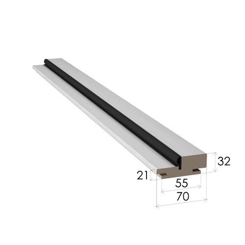Коробка дв.телескоп. 2070*70*32 белый снег ПВХ