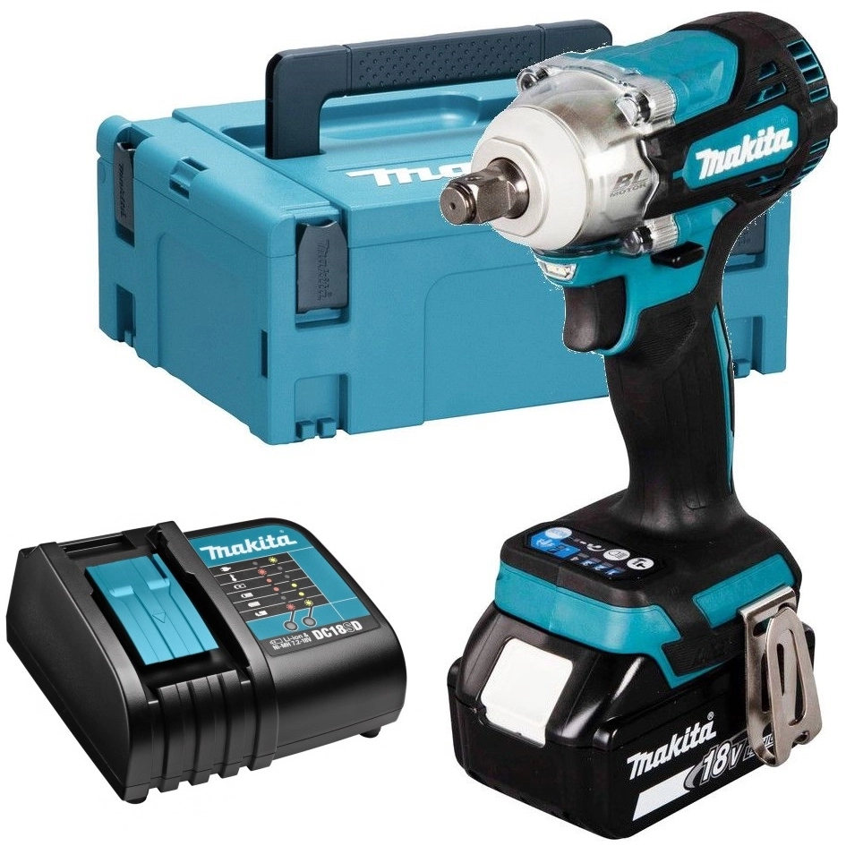 Гайковёрт аккумуляторный ударный Makita DTW300SF1J 18В 3Ач 330Нм 1/2" 1 аккумулятор+ЗУ