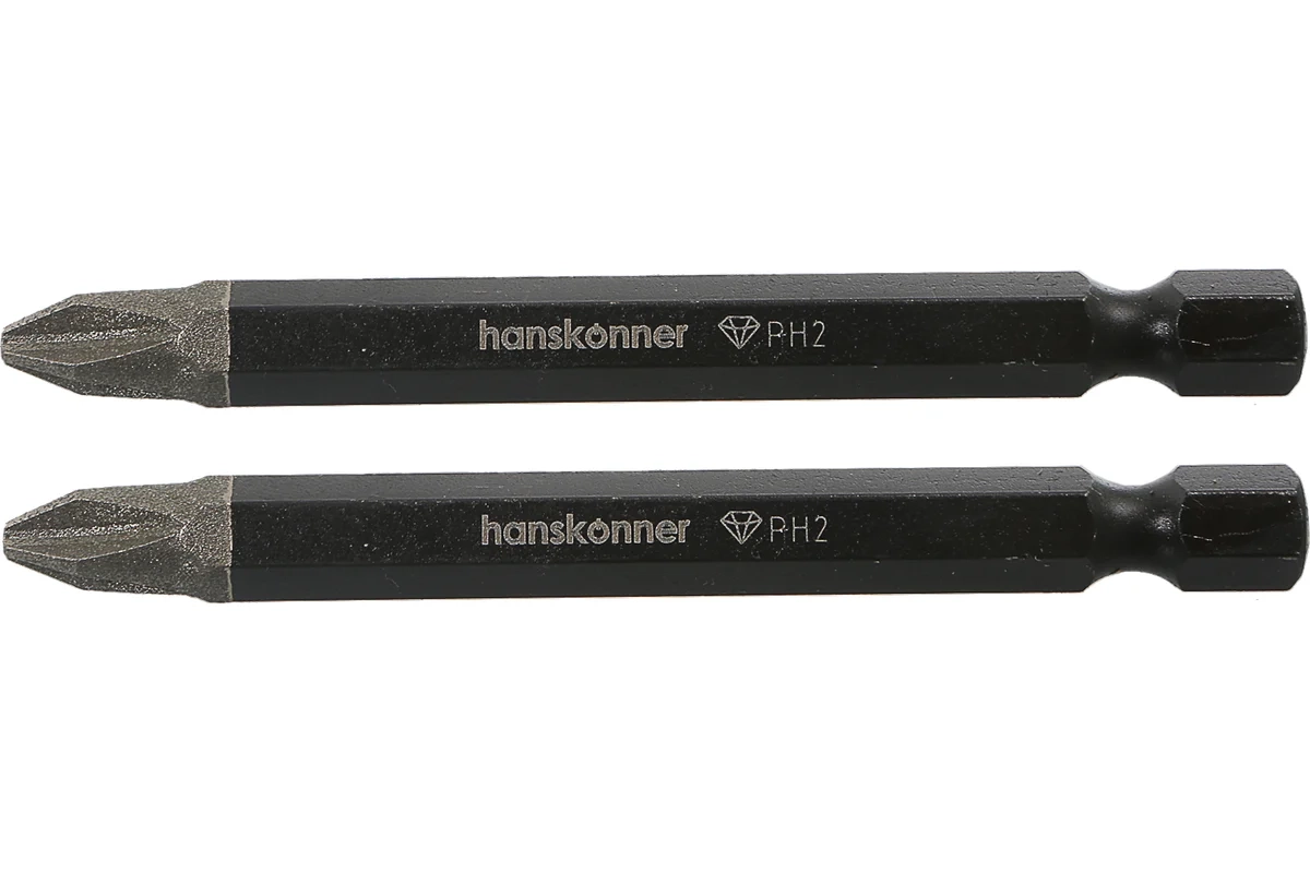 Бита Hanskonner HKPH2-75-2 PH2x75мм S2 Diamond 2шт-image-1