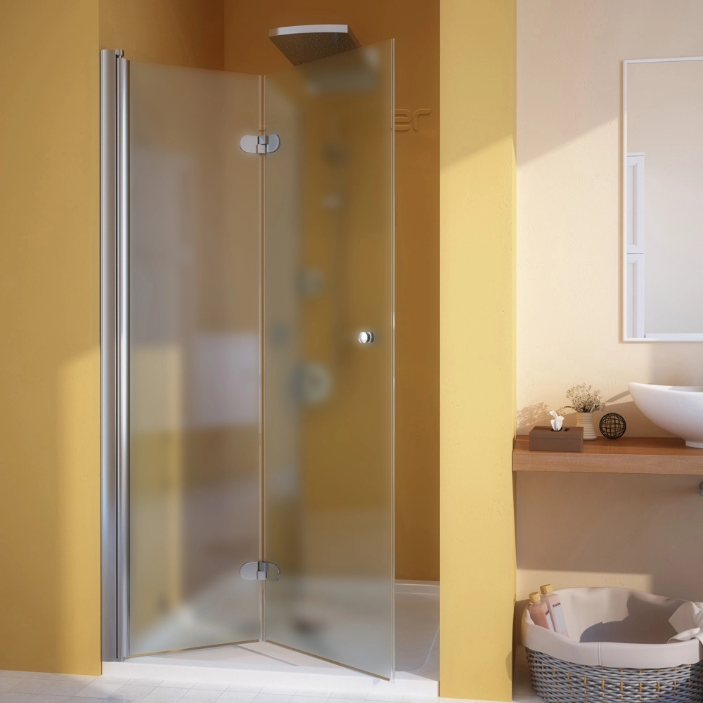 Дверь в нишу Lux Door GK-102A 90*200 хром блестящий, стекло матовое