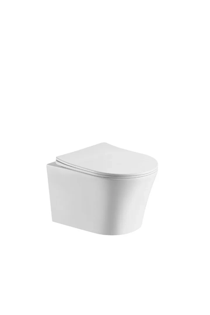 Унитаз подвесной ADIGE Aria 490*360*355 безободковый, микролифт