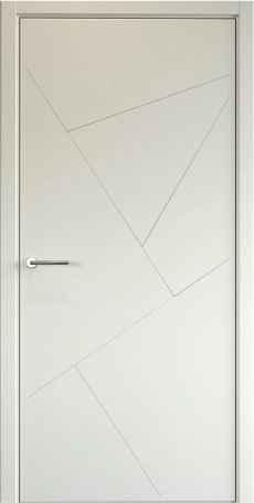 Дверь ПГ Геометрия2 600 эмаль-1 латте защ.магн.