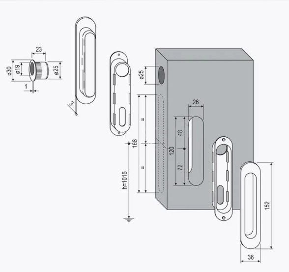Ручка-купе SDH-01 SN матовый никель-image-1