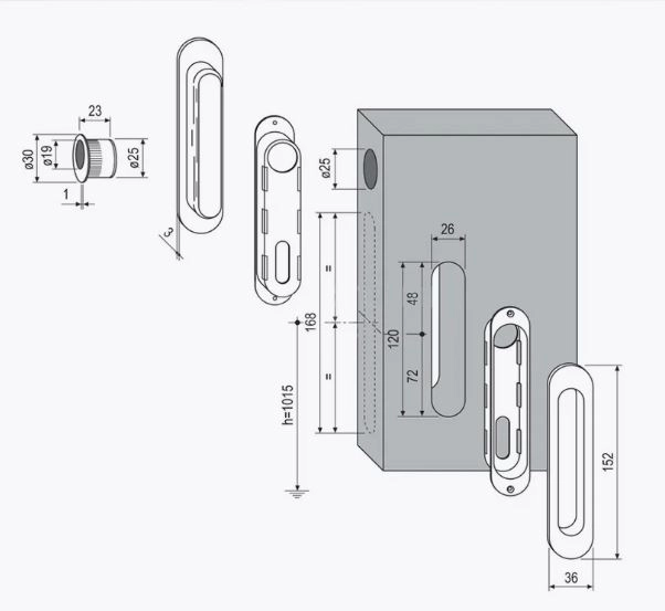 Ручка-купе SDH-01 SN матовый никель-image-1