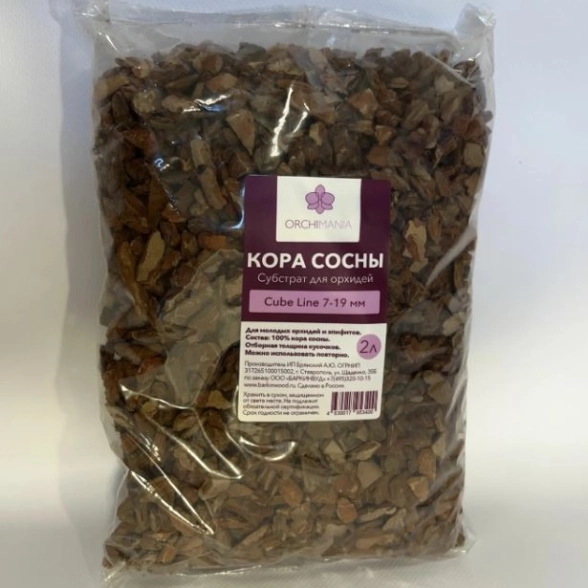 Грунт д/Орхидей кора сосны 7-19мм Орхимания Куб 2л