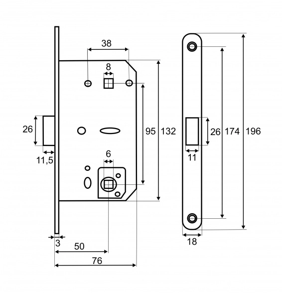 Защелка под фиксатор VЕTTORE WC 410 B-S MAGNET NI Никель-image-2