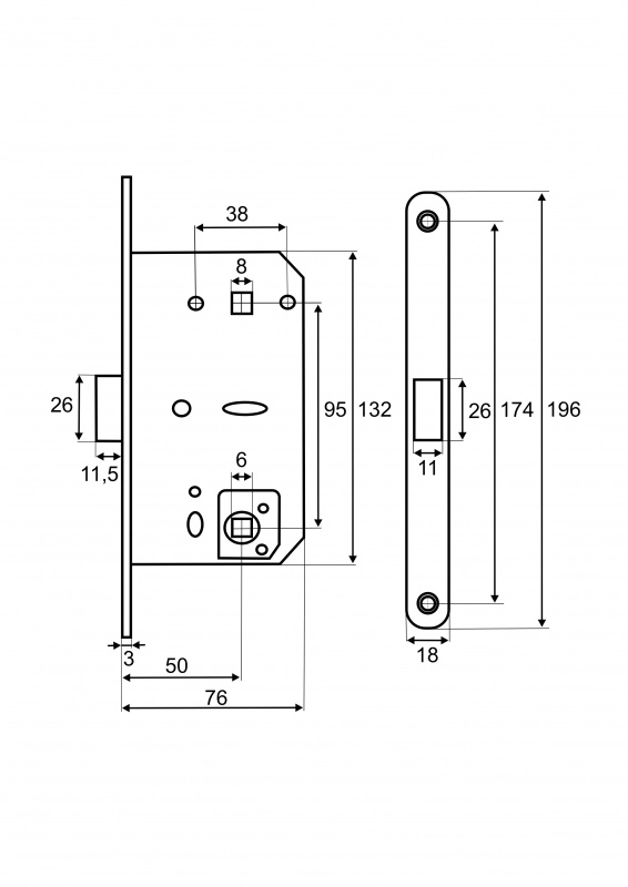 Защелка под фиксатор VЕTTORE WC 410 B-S MAGNET NI Никель-image-2
