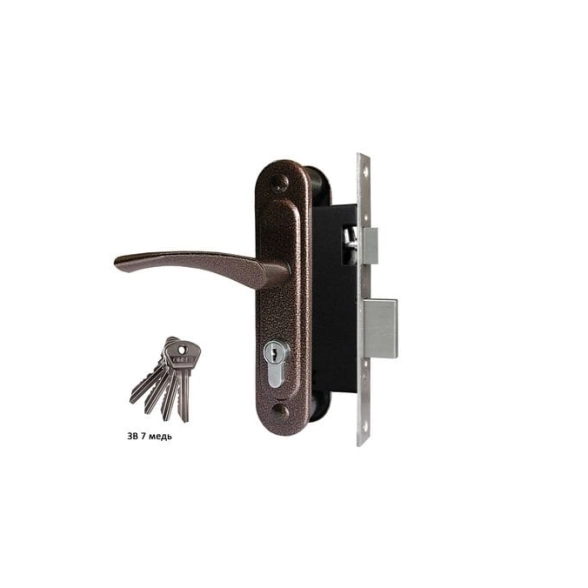 Замок врезной ОМЕГА ЗВ-7 (медь)