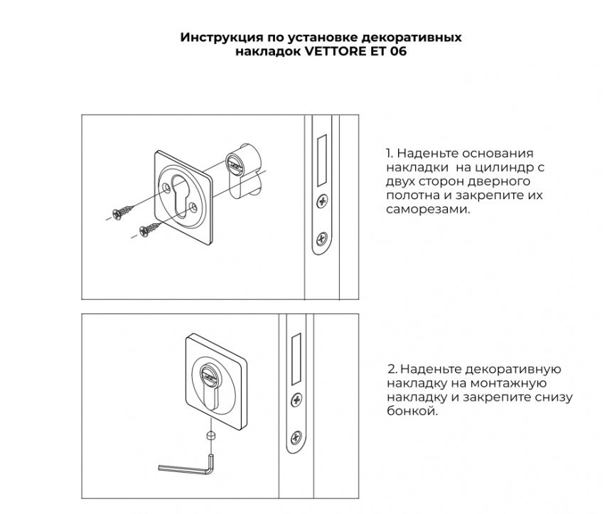 Накладка под цилиндр BASARA ET 0601 SN/CP Сатин/Хром-image-1