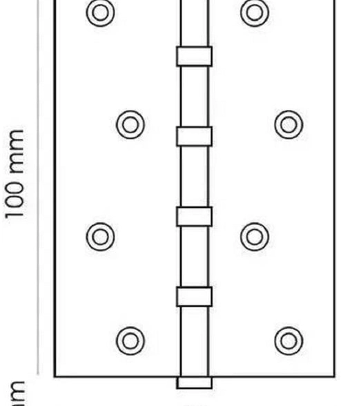 Петля сталь универс. MS 100X70X2.5-4BB W белый-image-1