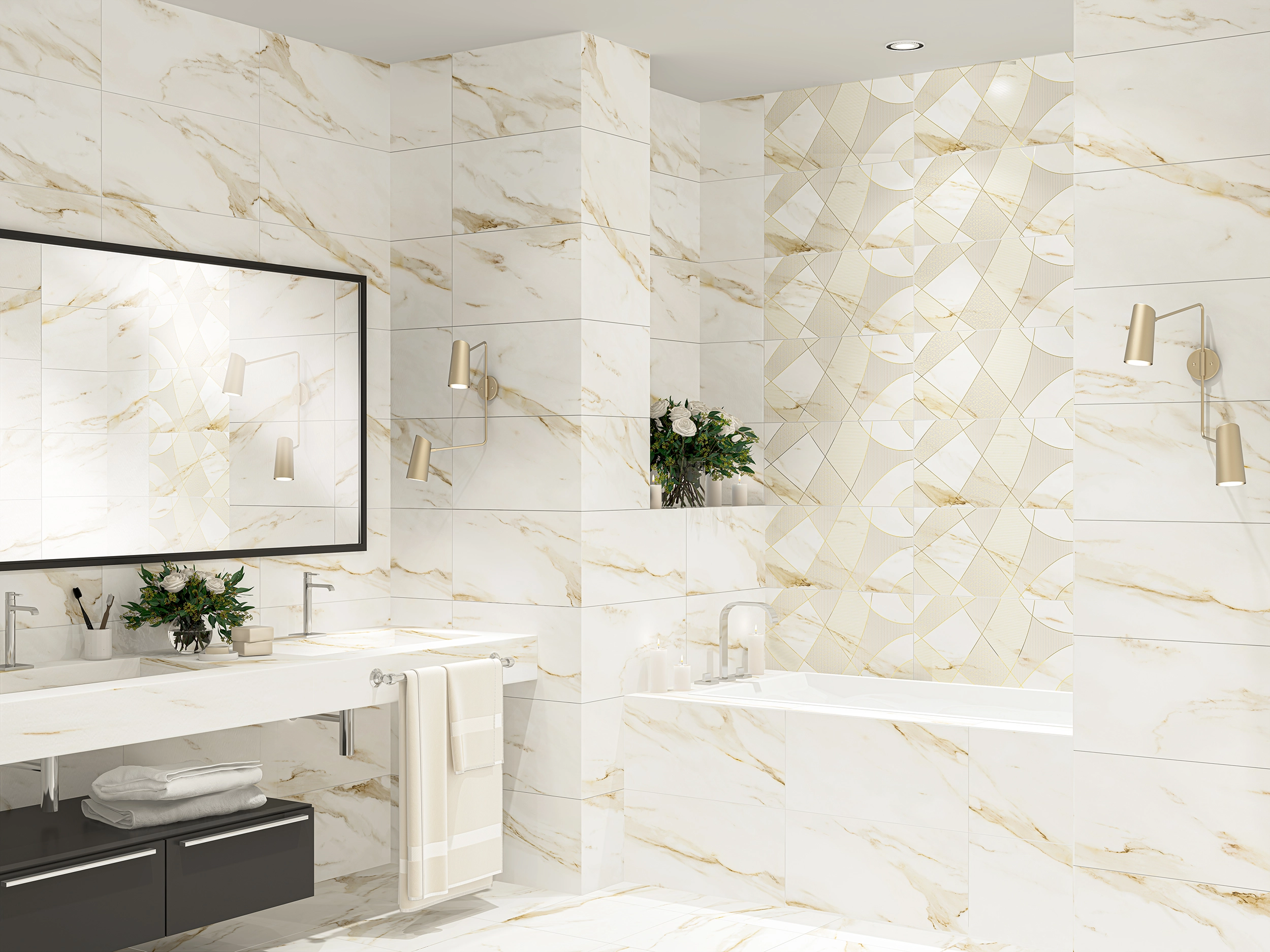 Плитка настенная Calacatta Royal 31,5*63-image-1