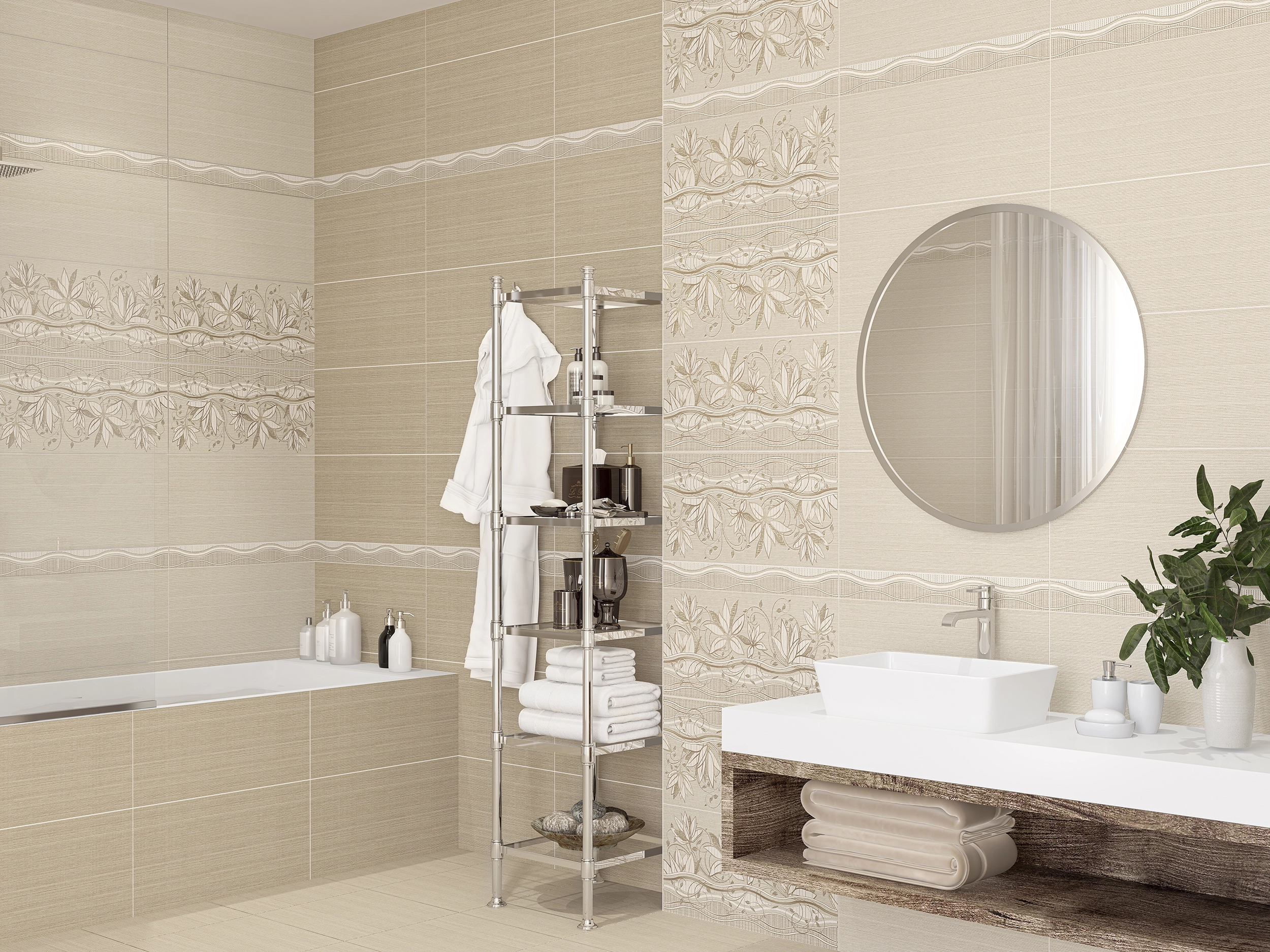 Плитка наст.Романский стиль беж/ROMANICO BEIGE 31,5*63-image-1