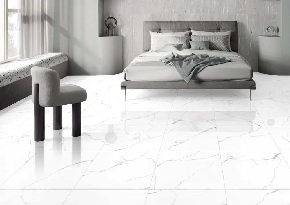 Керамогранит Белый с прожилками/Bianco Venatino 60*60 R-image-4