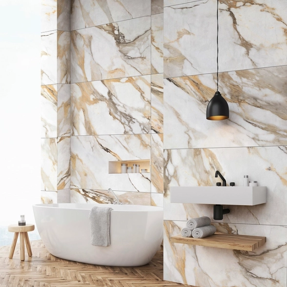 Керамогранит Borghini белый 60x120 карвинг-image-1