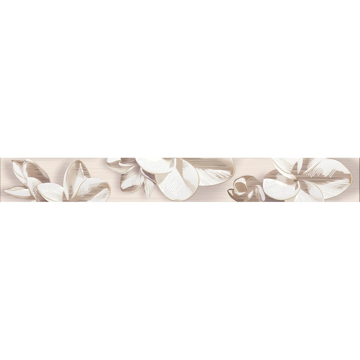 Бордюр Амати Цветок беж/Amati Plumeria Beige 50,5*6,2
