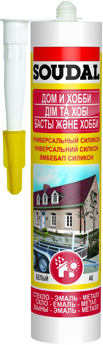 Герметик Soudal силиконовый универсальный белый 280мл 105907