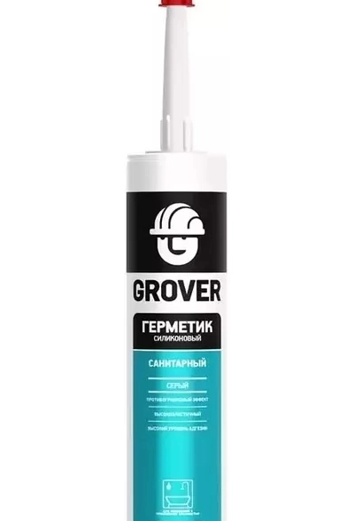Герметик силик. GROVER S100 санитарный серый 280мл
