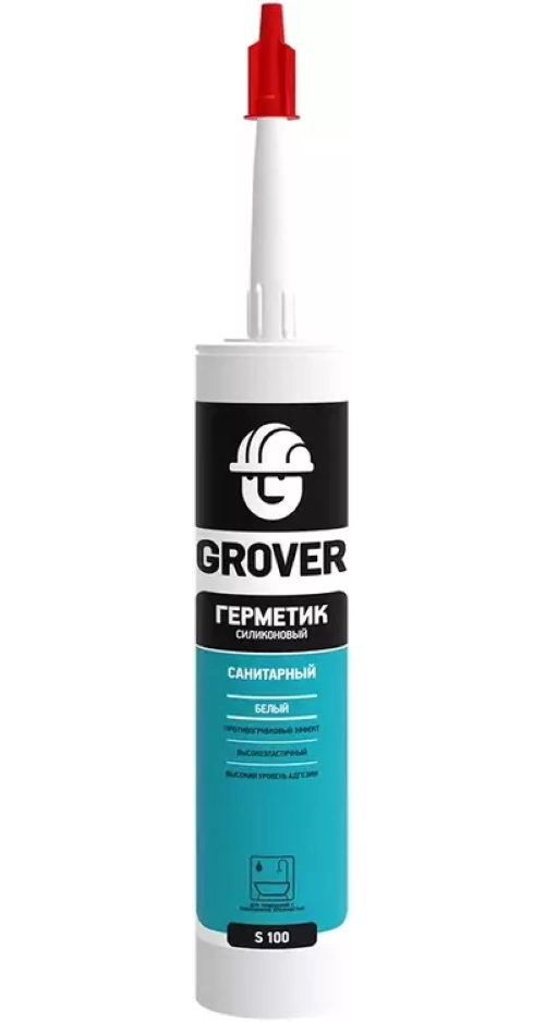 Герметик силик. GROVER S100 санитарный белый 280мл