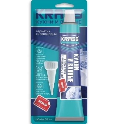 Герметик KRASS кухня/ванная белый 80мл