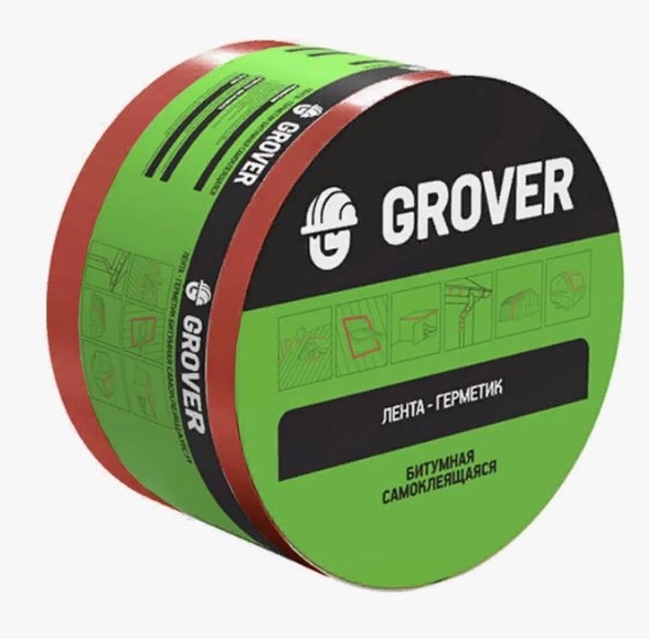 Лента-герметик битумная Grover зеленая 10мх10см