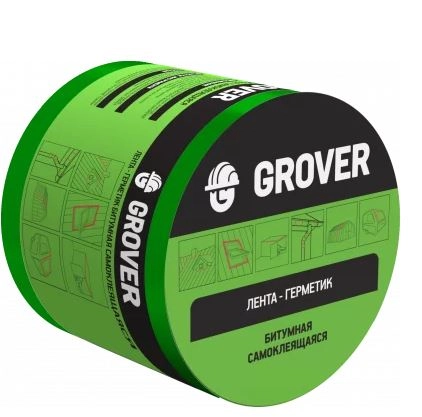 Лента-герметик битумная Grover зеленая 3мх10см