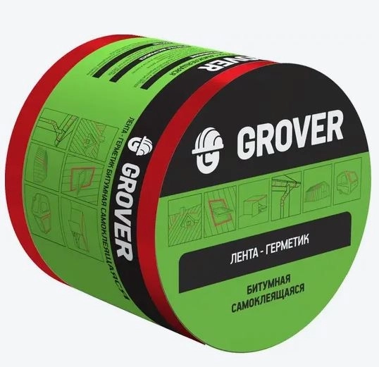 Лента-герметик битумная Grover красная 3мх10см