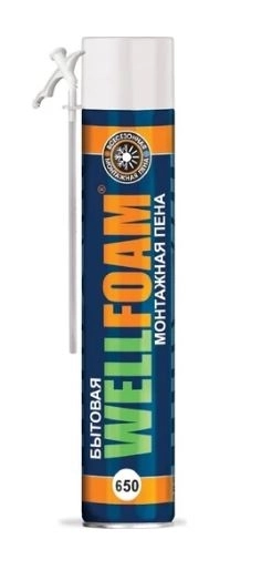 Пена монтажная WELLFOAM 650 всесезон. 1000мл